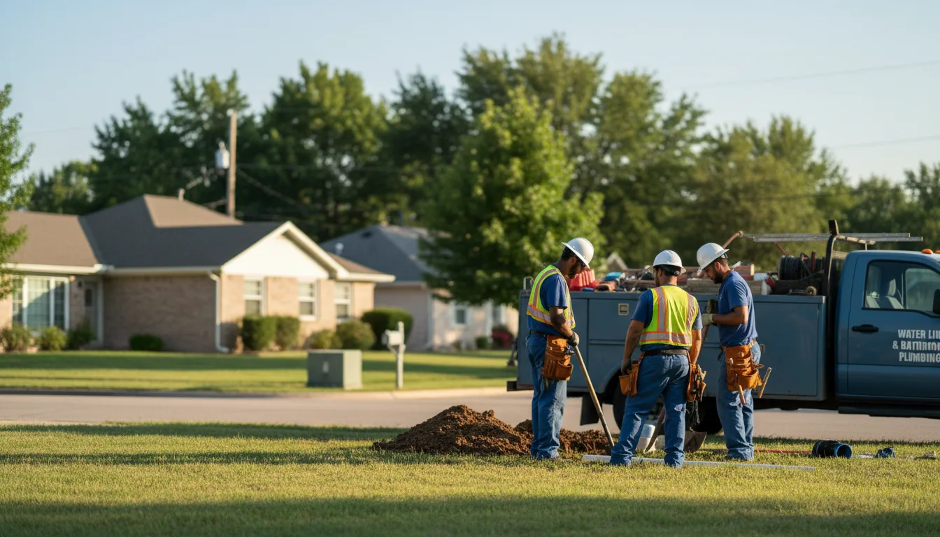 Residential water line and bathroom plumbing service in Welsh, LA